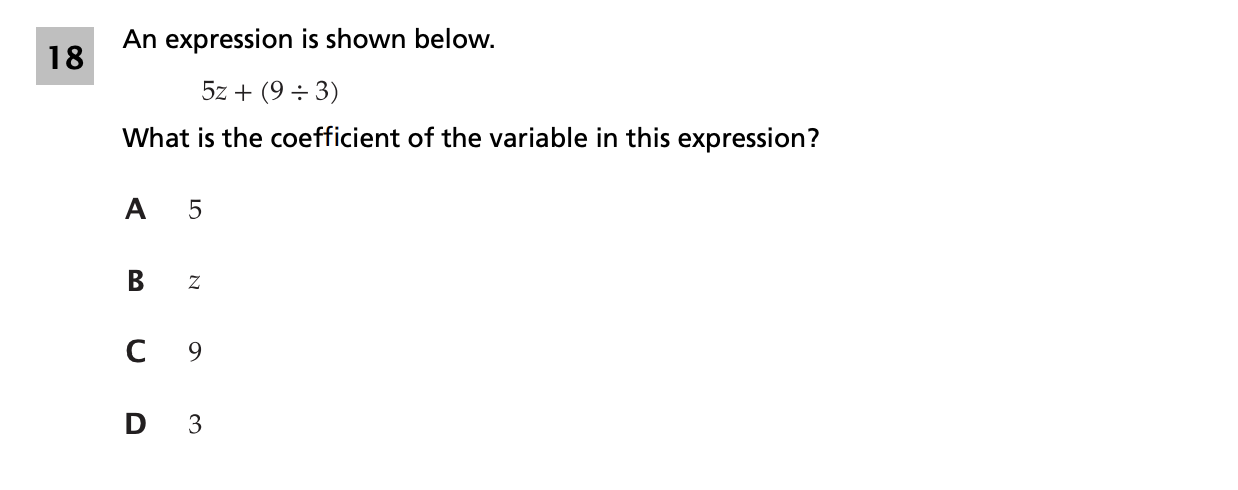 Original screenshot of question 18