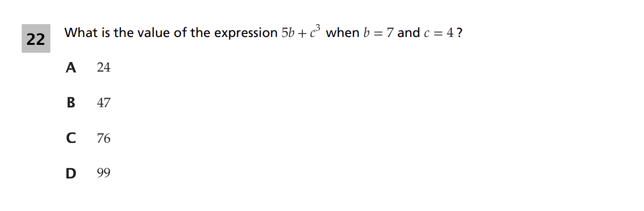 Original screenshot of question 22