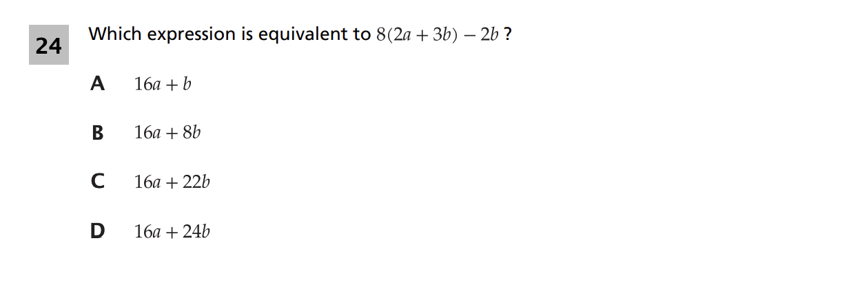 Original screenshot of question 24