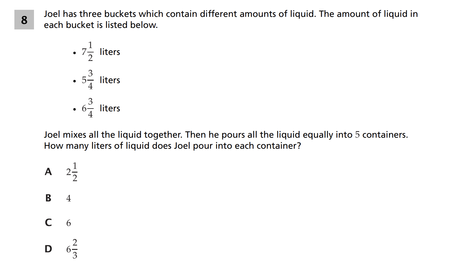 Original screenshot of question 8