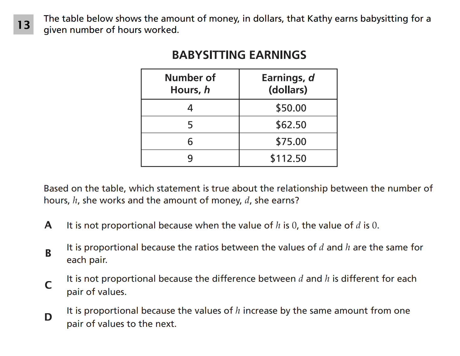 Original screenshot of question 13