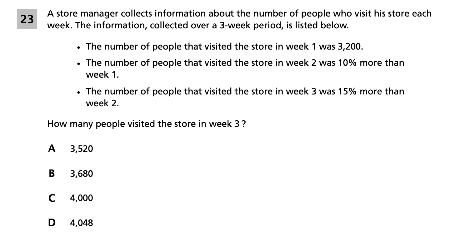 Original screenshot of question 23