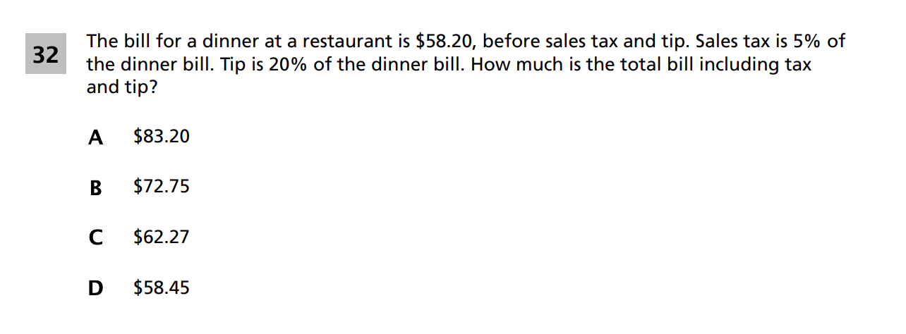 Original screenshot of question 32