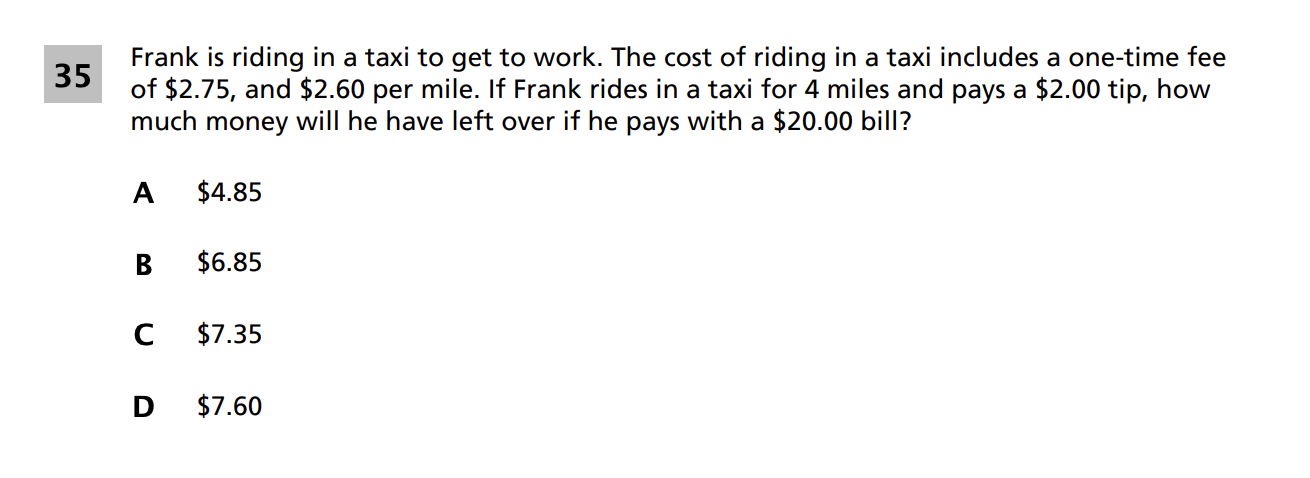 Original screenshot of question 35