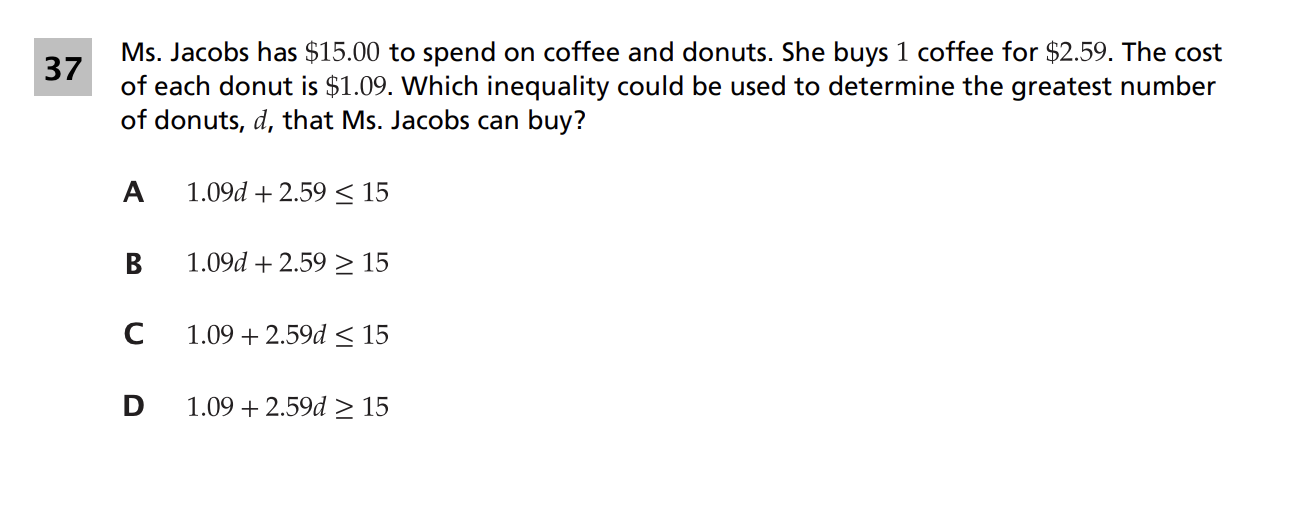 Original screenshot of question 37