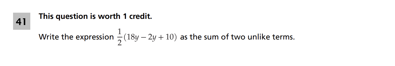 Original screenshot of question 41