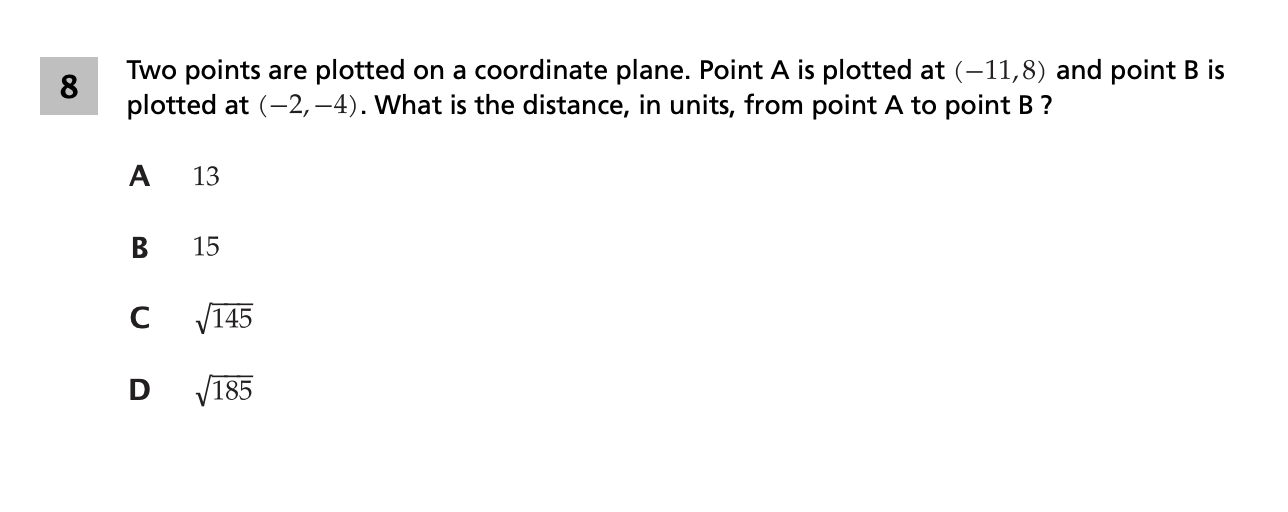 Original screenshot of question 8