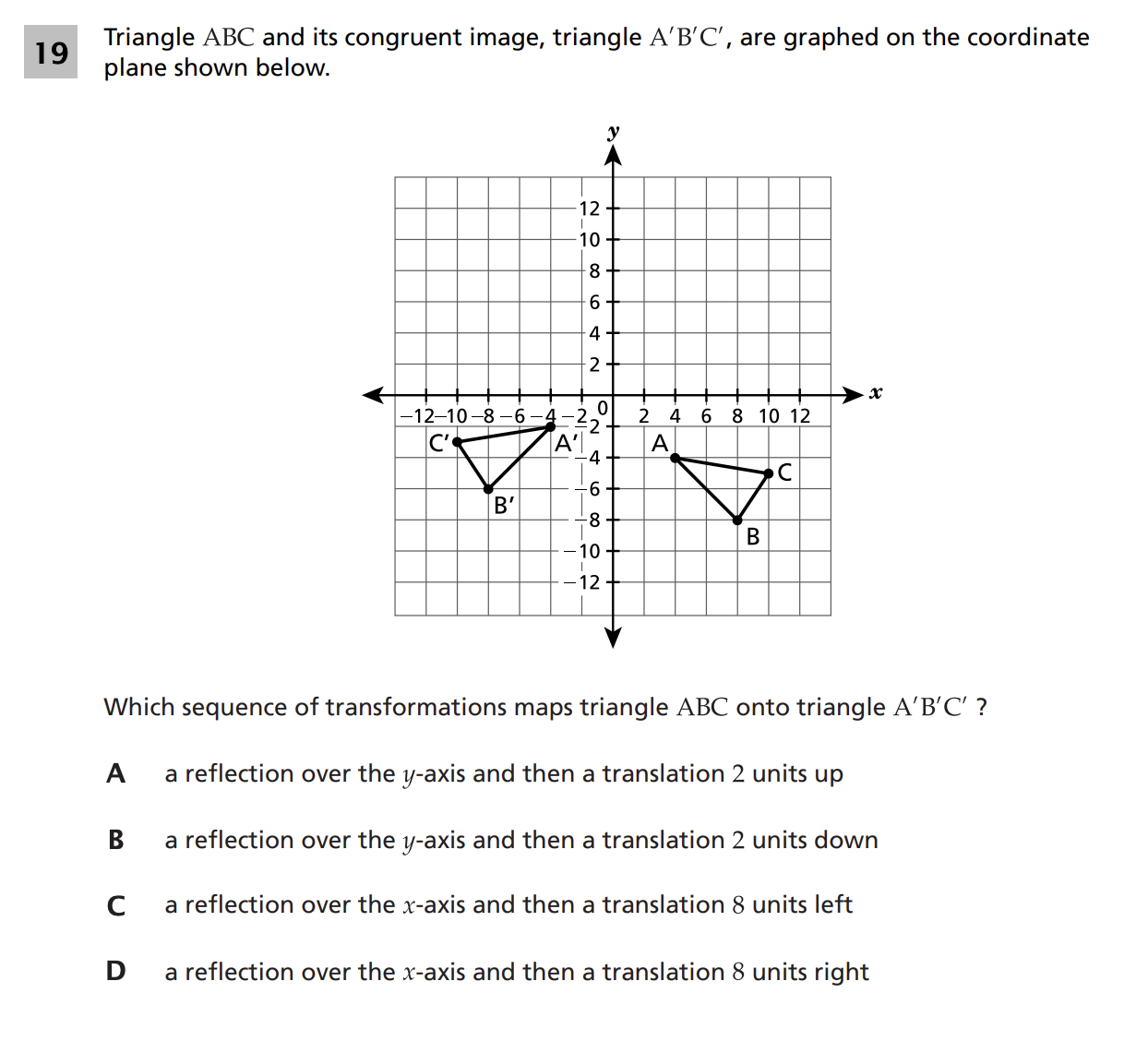Original screenshot of question 19