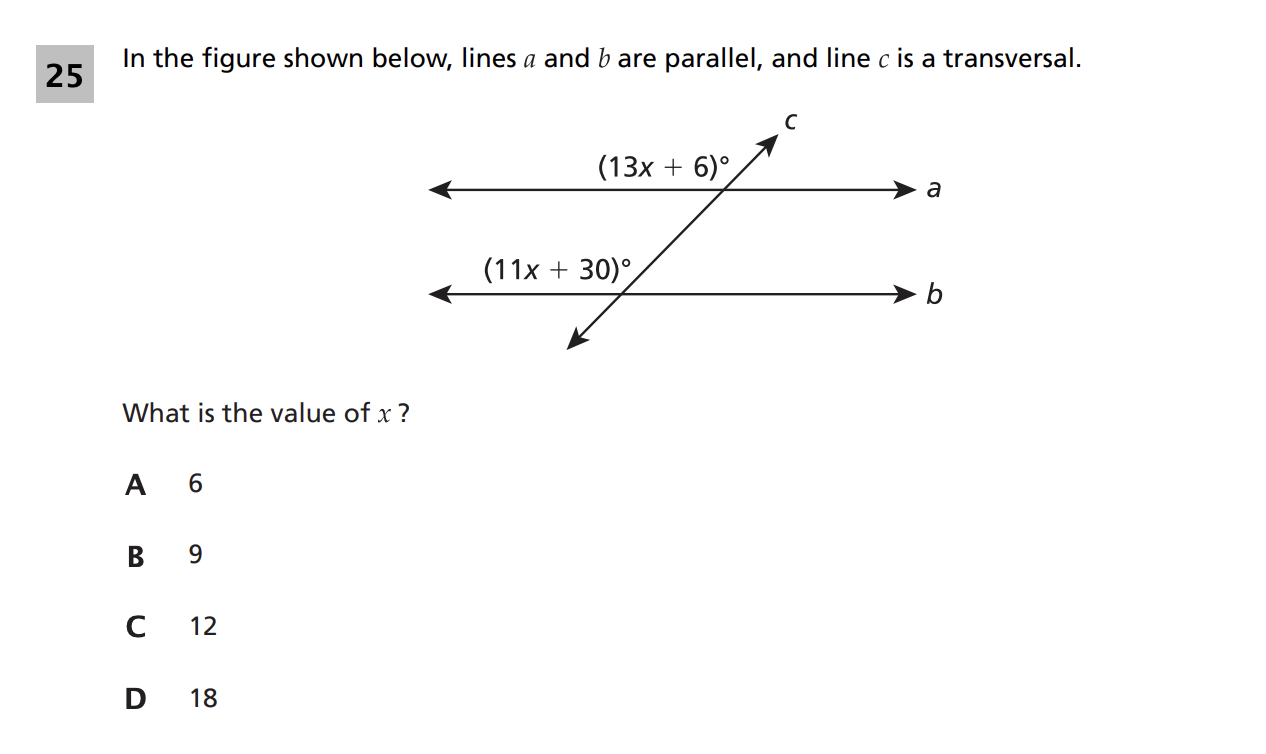 Original screenshot of question 25