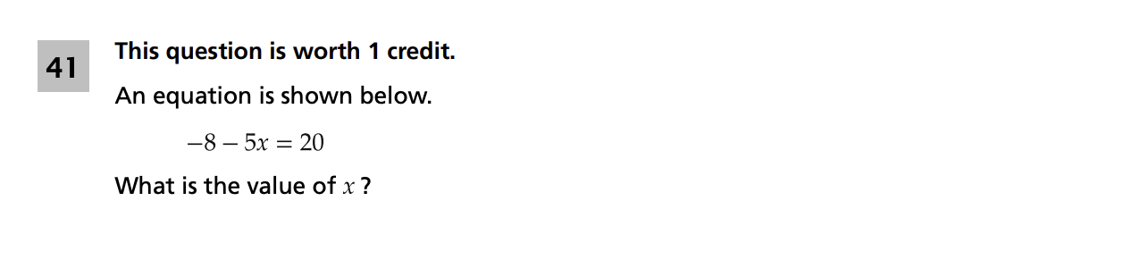 Original screenshot of question 41