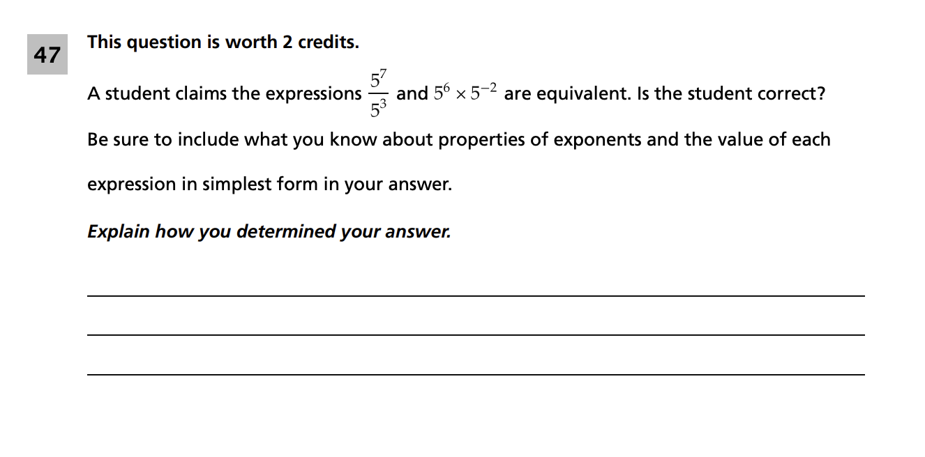 Original screenshot of question 47