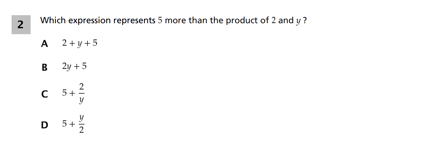 Original screenshot of question 2