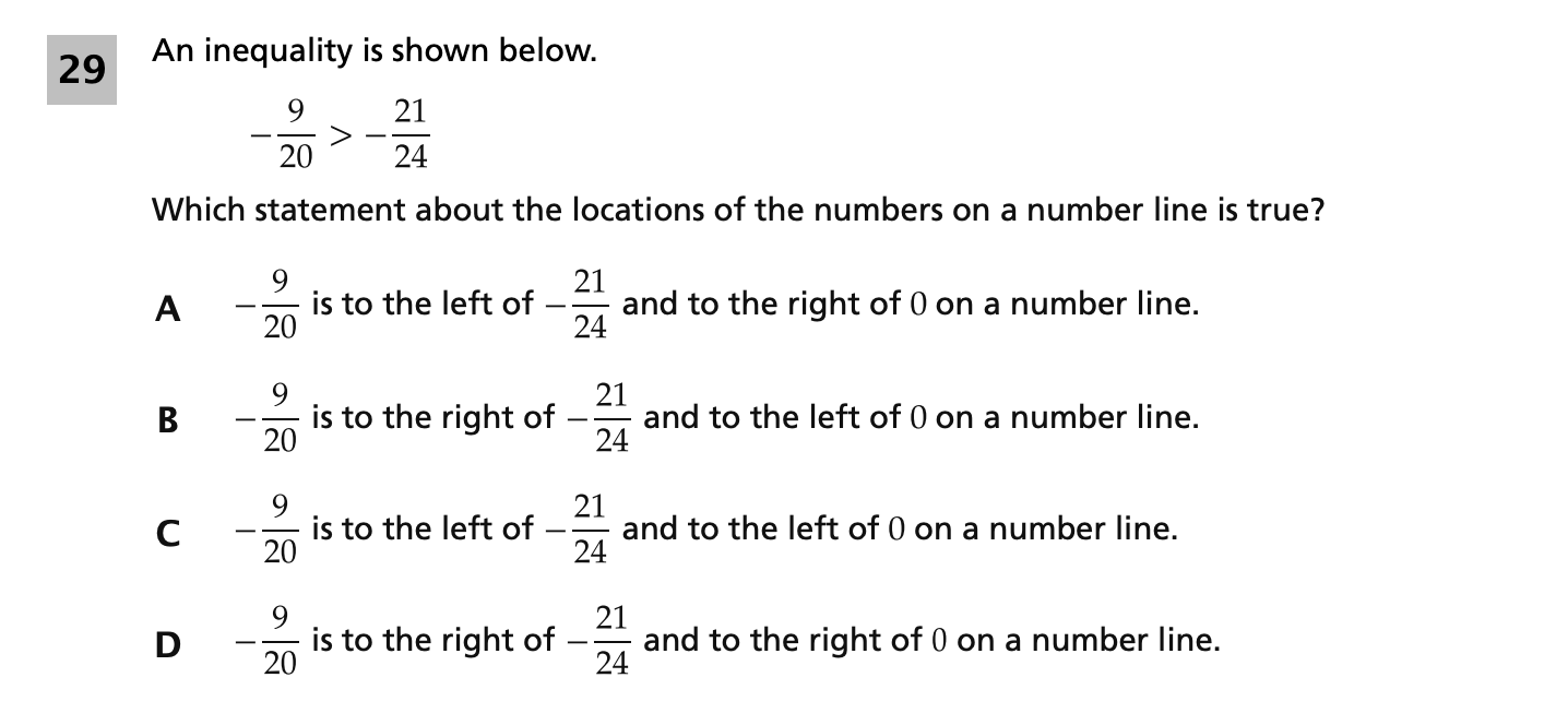 Original screenshot of question 29