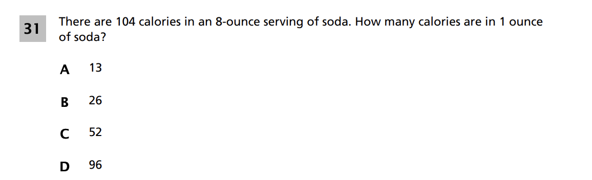 Original screenshot of question 31