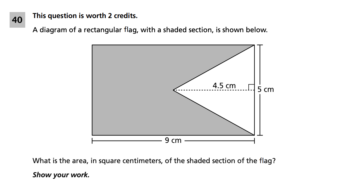 Original screenshot of question 40