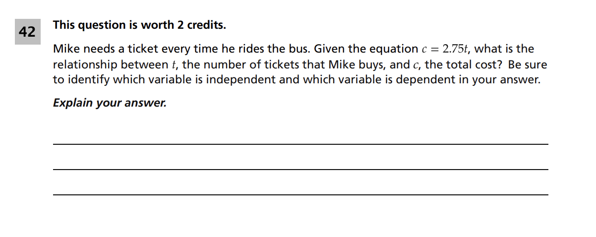 Original screenshot of question 42