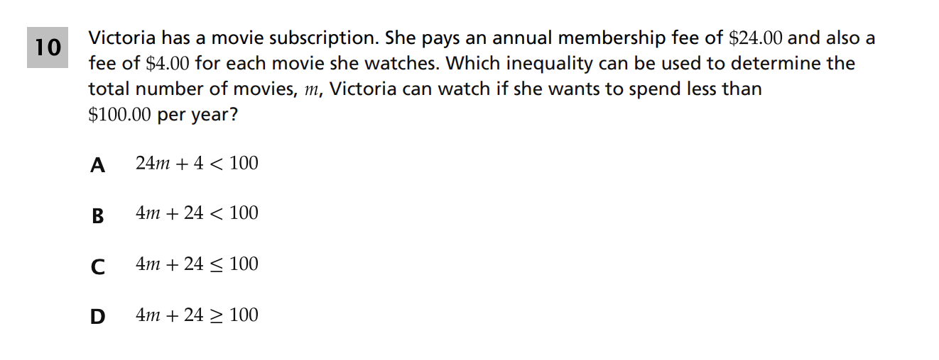 Original screenshot of question 10