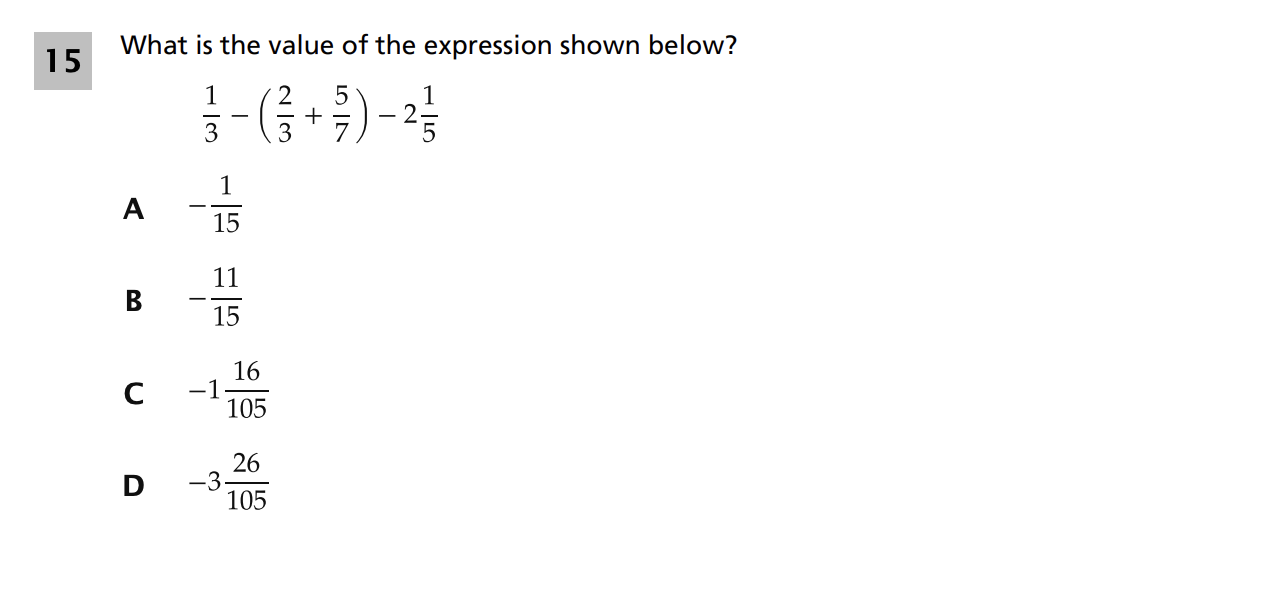 Original screenshot of question 15