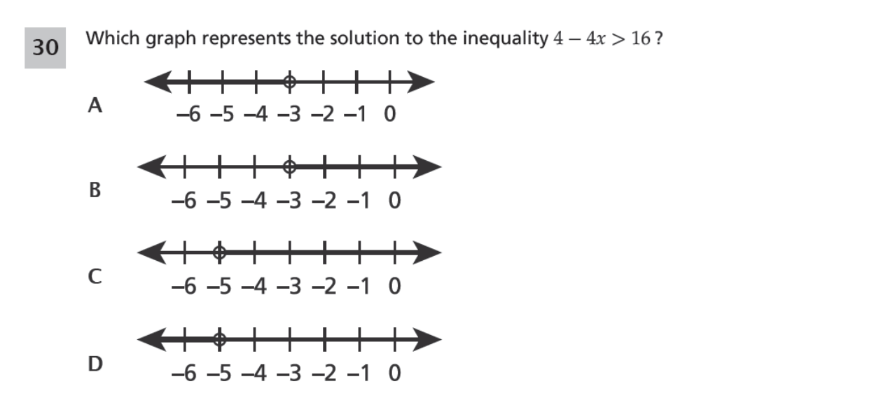 Original screenshot of question 30