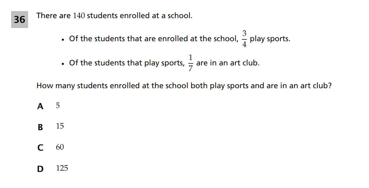 Original screenshot of question 36