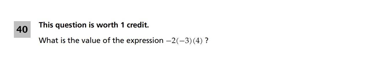 Original screenshot of question 40