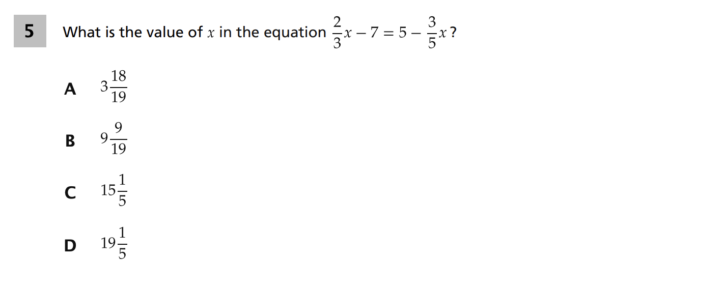 Original screenshot of question 5