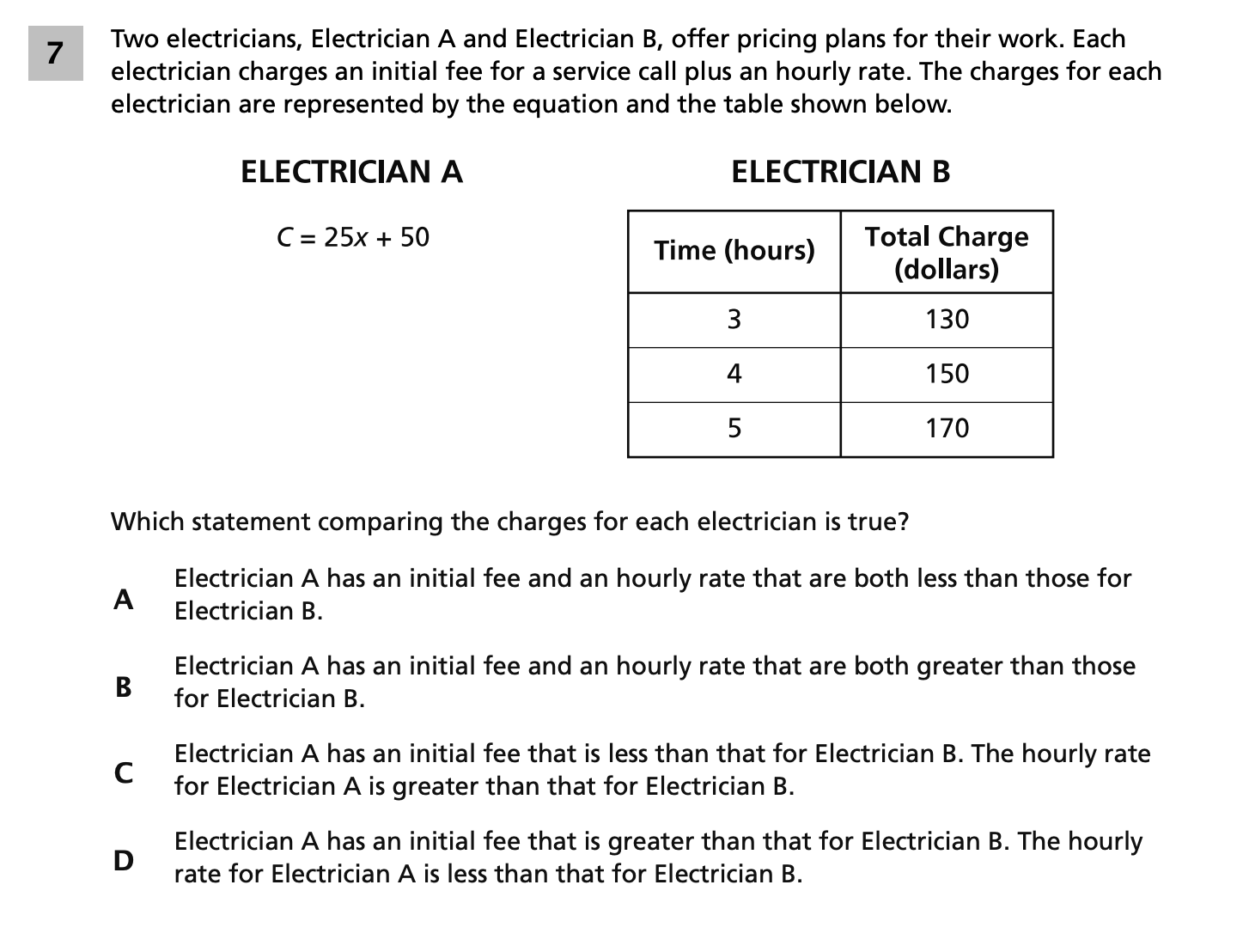 Original screenshot of question 7