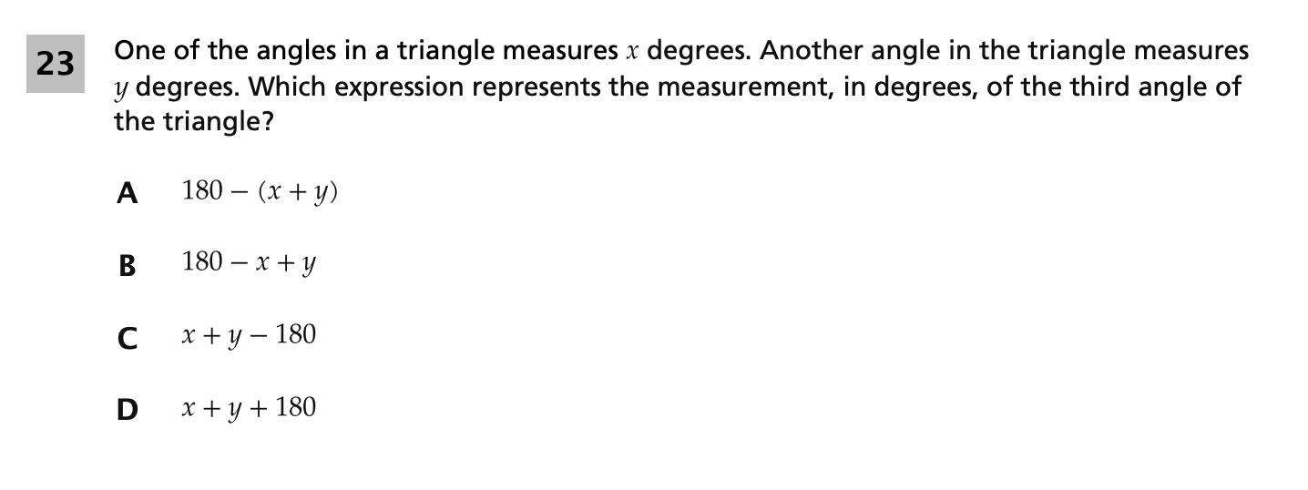 Original screenshot of question 23