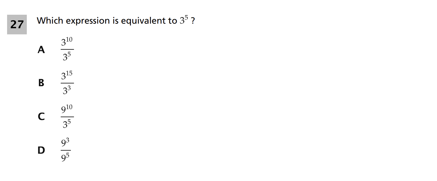 Original screenshot of question 27