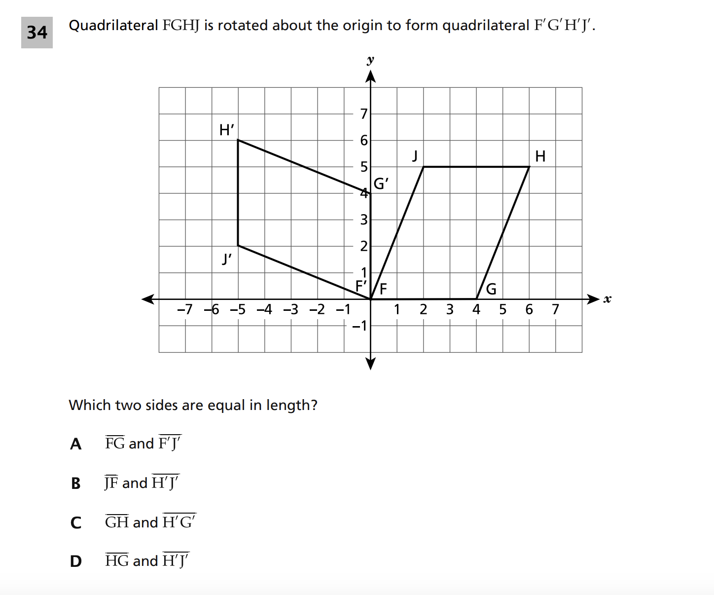 Original screenshot of question 34