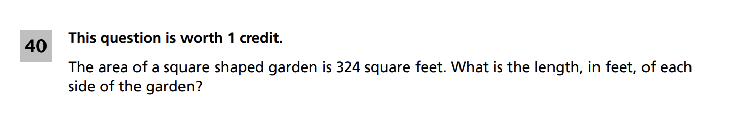 Original screenshot of question 40