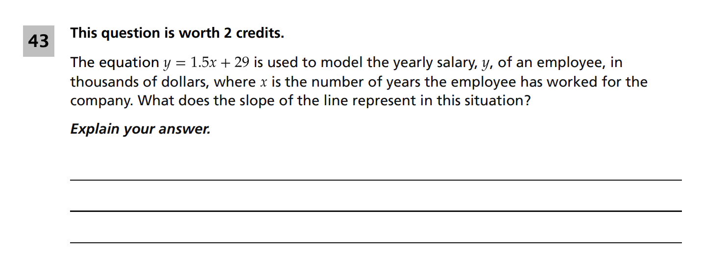 Original screenshot of question 43