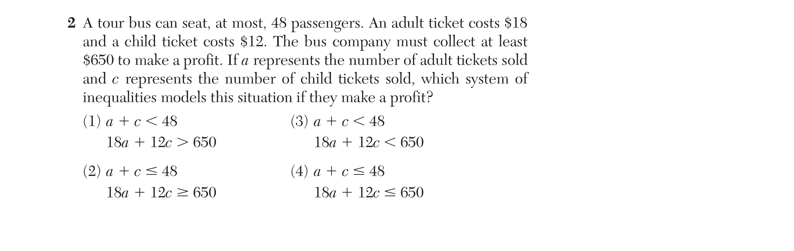 Original screenshot of question 2