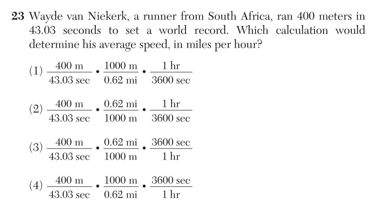 Original screenshot of question 23