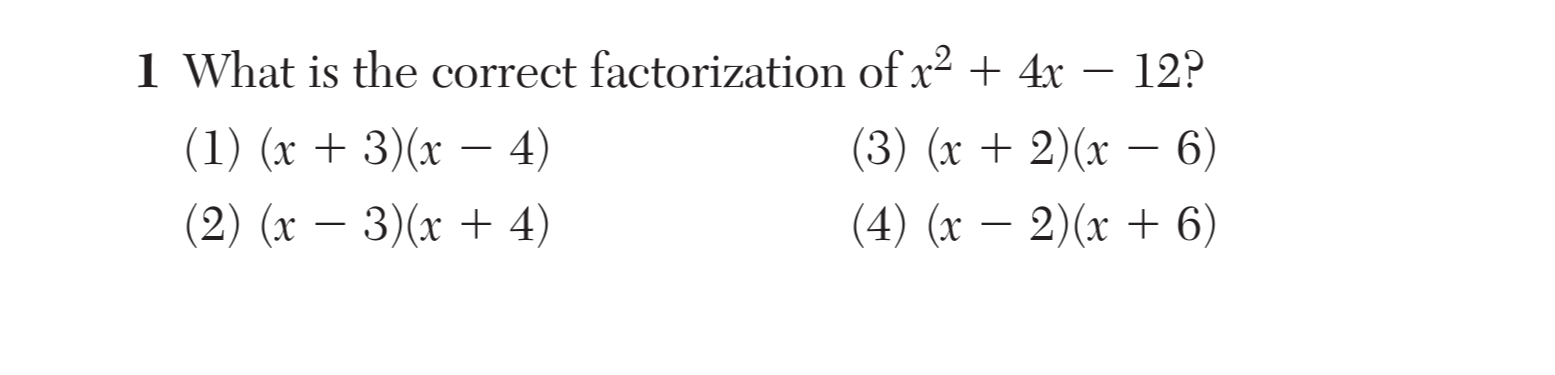 Original screenshot of question 1