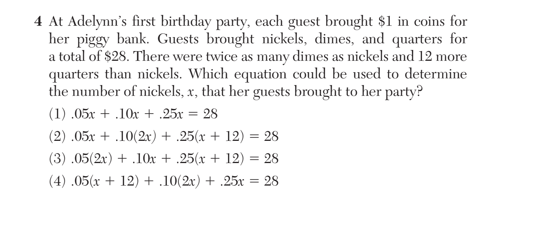 Original screenshot of question 4