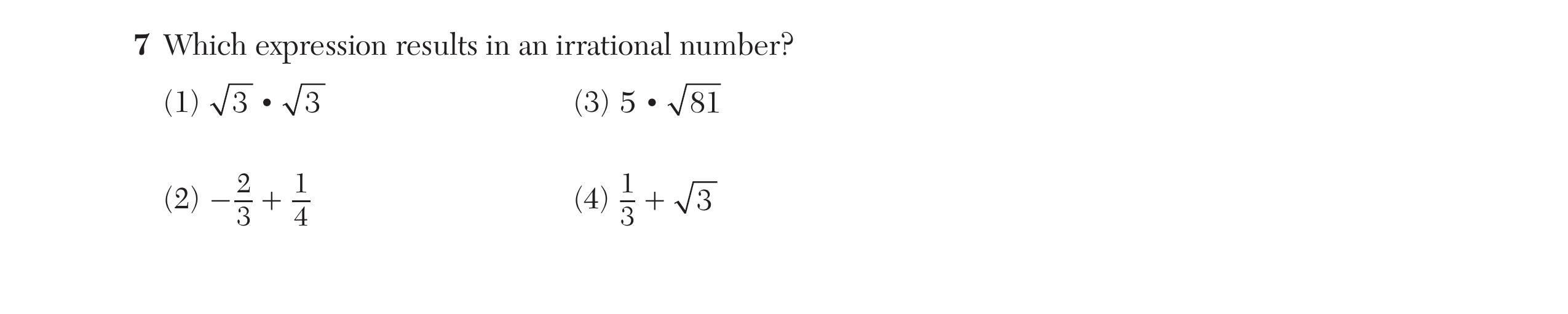 Original screenshot of question 7