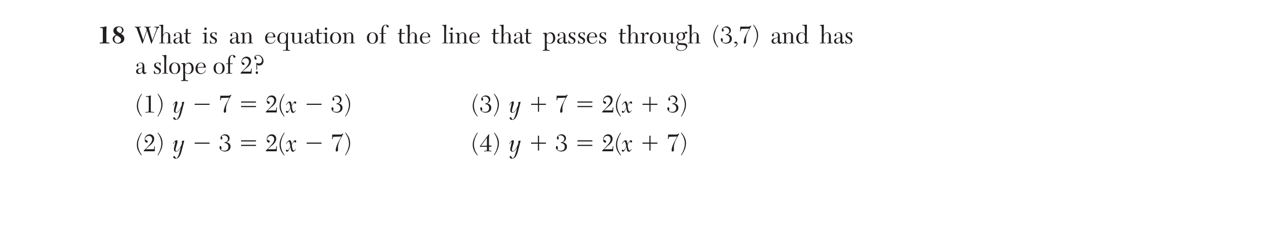 Original screenshot of question 18