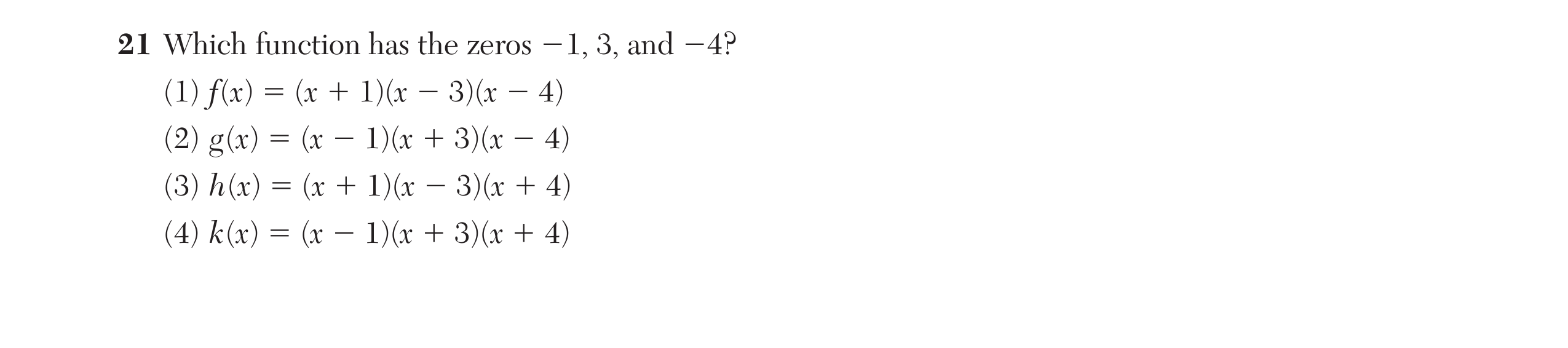 Original screenshot of question 21