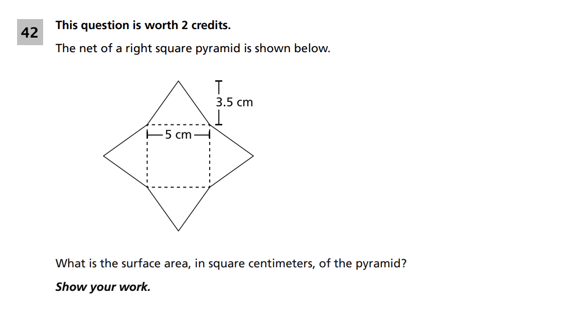 Original screenshot of question 42