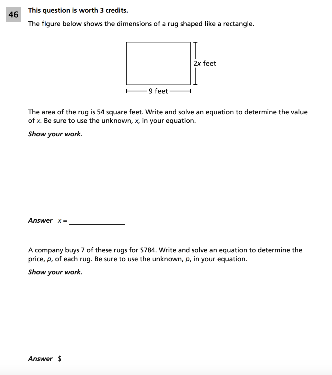 Original screenshot of question 46