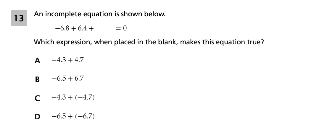 Original screenshot of question 13