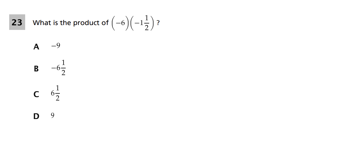 Original screenshot of question 23