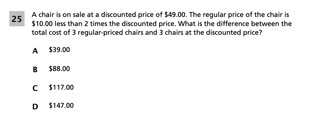 Original screenshot of question 25