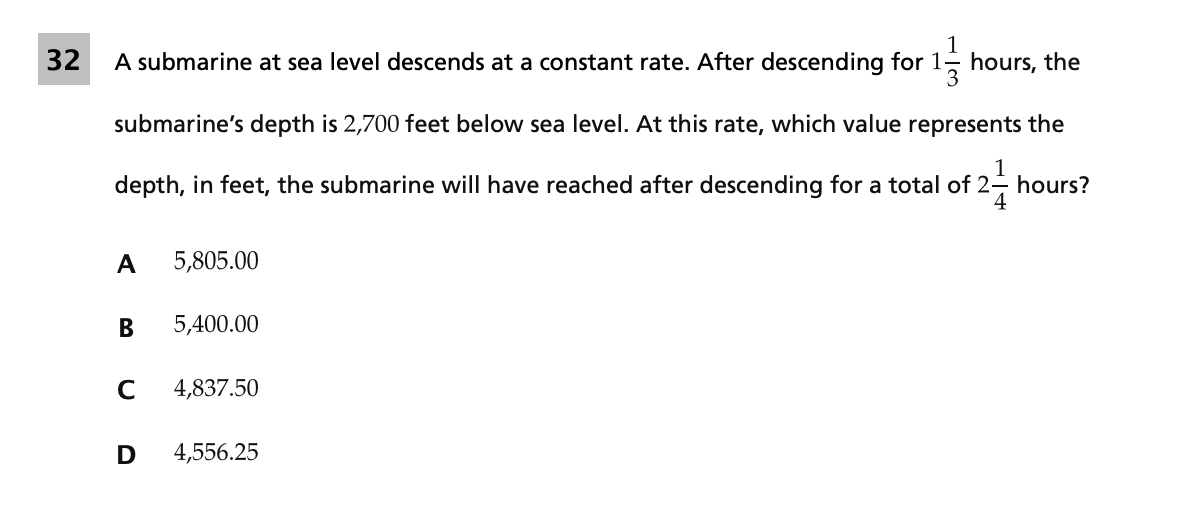 Original screenshot of question 32