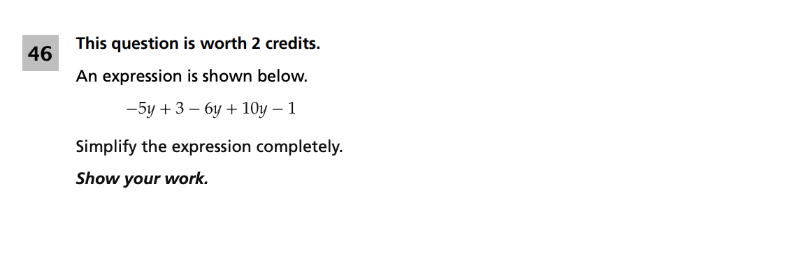 Original screenshot of question 46