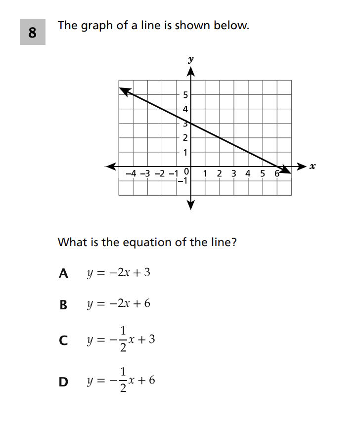 Original screenshot of question 8
