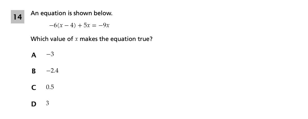 Original screenshot of question 14