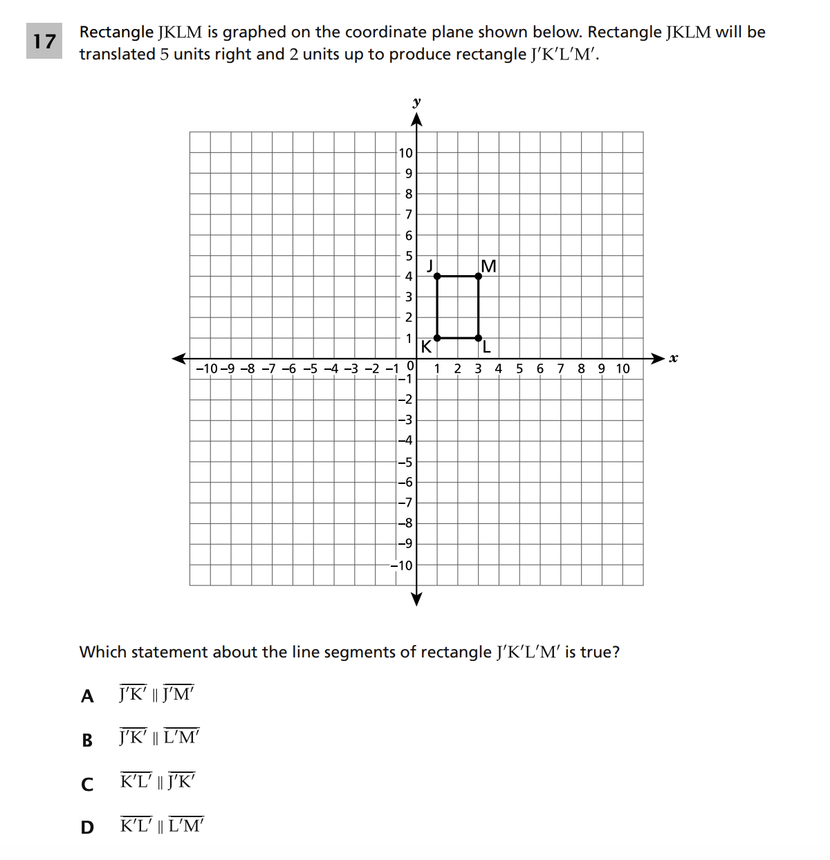 Original screenshot of question 17