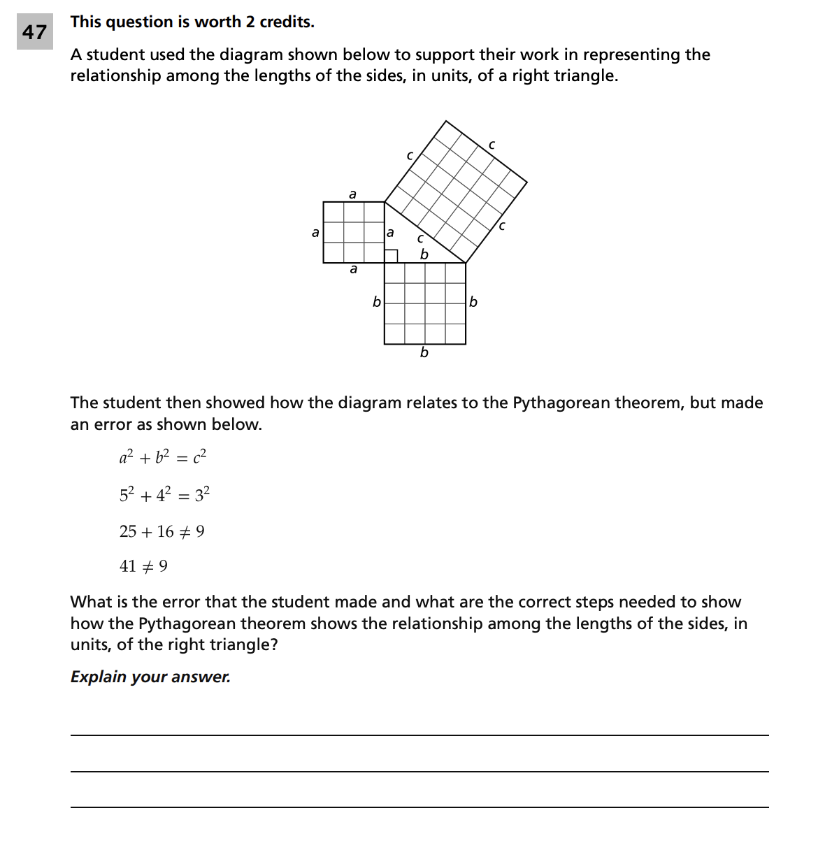 Original screenshot of question 47